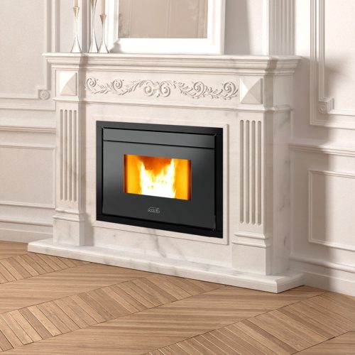 ARTEL Camino 12kW Insert, Black (Ducted) — 12 kW wood pellet stove sold by Ray Wood Exploatare